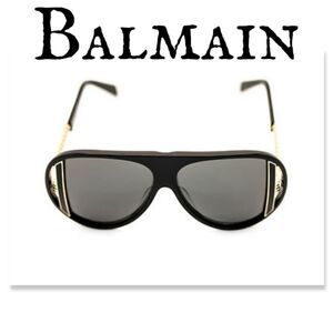 Authentic Balmain BL2061 01 Vintage Sunglasses BLK/GLD